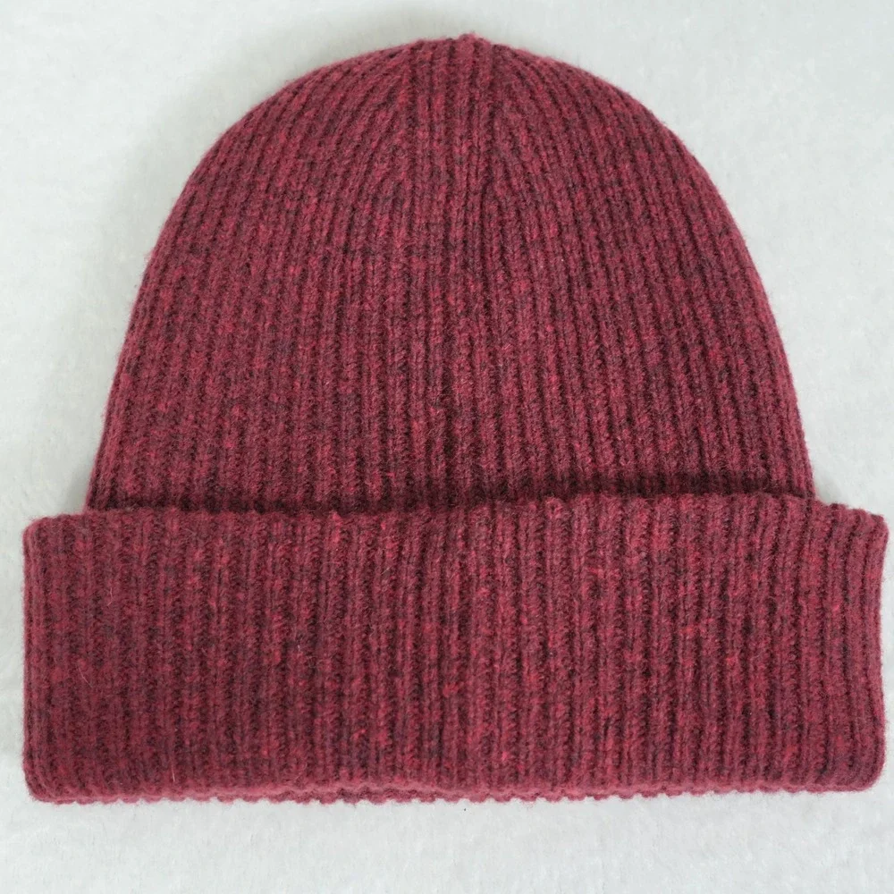 The North Face‎ Ribbed Cuff Beanie Maroon Unisex One Size Wool Blend